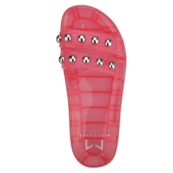 Brand New NIB Marc Fisher Trent Jelly Slide Sandals in Pink size 9 - Picture 8 of 13